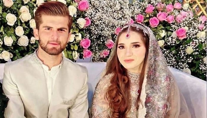 Shaheen Shah Afridi with His wife